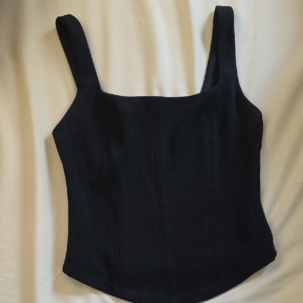 Maurices Black Tank Corset Style
